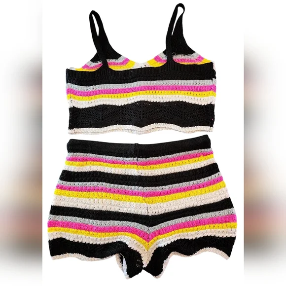 Jolie & Jay Crochet Tank Top & Shorts Set Women's XL NWT - Picture 12 of 12